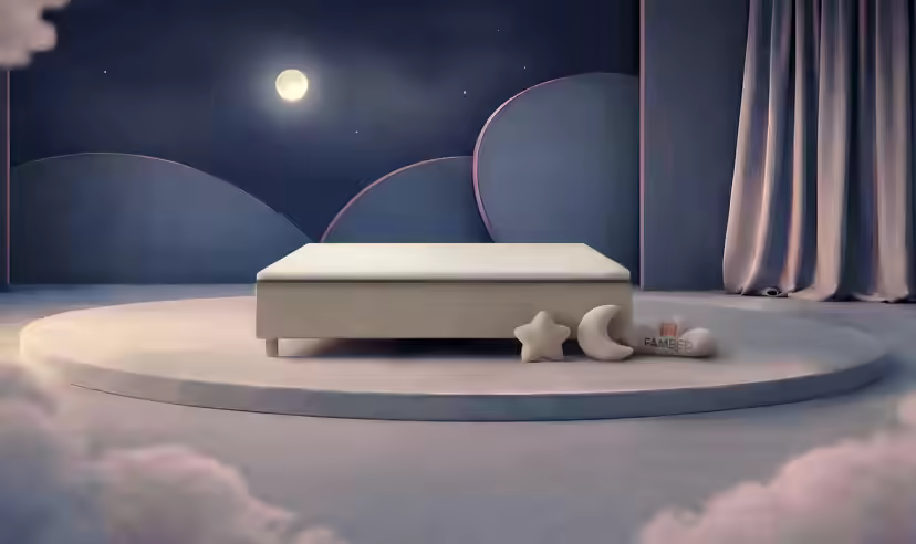 FAMBED familieseng i beige, 220 × 210 cm, uden sengegavl